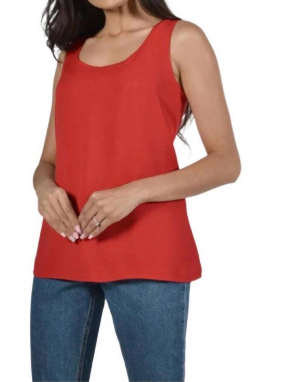 Frank Lyman Design Bright Red Scoop Neck Tank